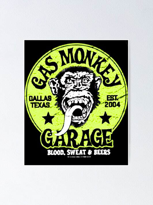 Gas Monkey Garage Vinyl Sticker – Black Monkey Shape – Self-Adhesive For Car, Laptop, Toolbox – Garage Decor