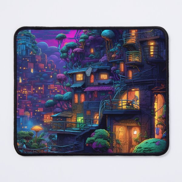 Item preview, forest night city designed and sold by xTillePatterns.