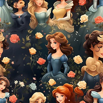 Artwork thumbnail, Princesses Pattern 8 by DigitalPatternx