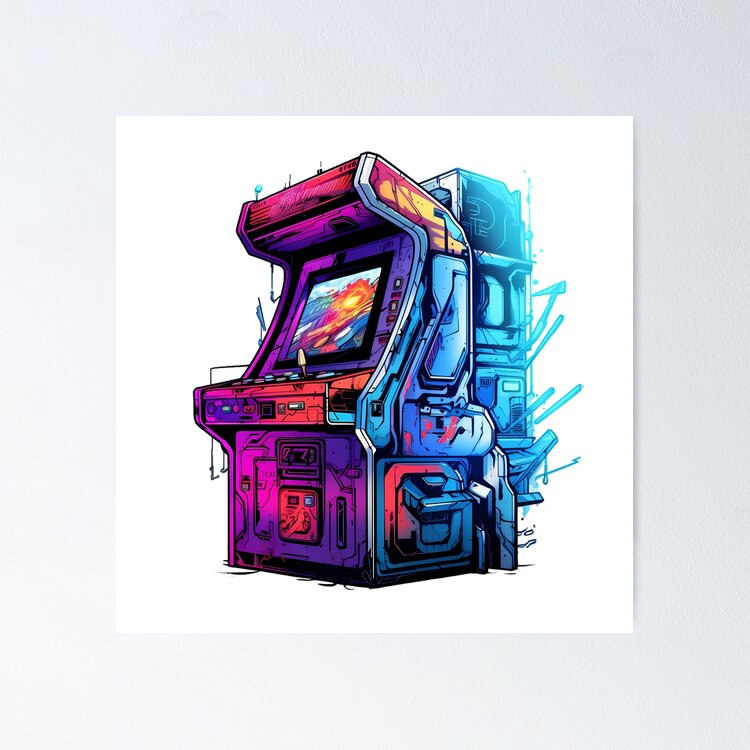 Cyberpunk Video Game Arcade Cabinet