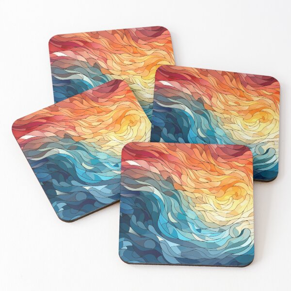 Item preview, Abstract image with colorful waves designed and sold by LazyLifestyle.