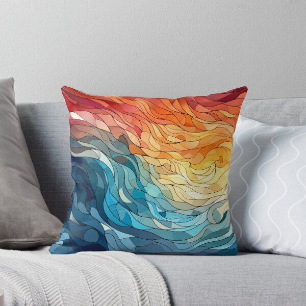 Item preview, Abstract image with colorful waves designed and sold by LazyLifestyle.