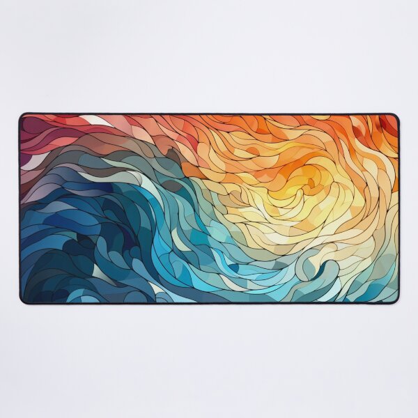 Item preview, Abstract image with colorful waves designed and sold by LazyLifestyle.