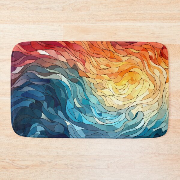 Item preview, Abstract image with colorful waves designed and sold by LazyLifestyle.