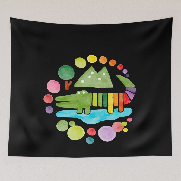 Item preview, colorful crocodile,funny gift designed and sold by your-t-shirts55.