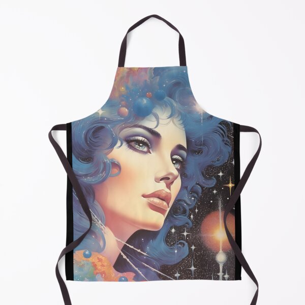 Item preview, Vintage Image of a Beauty Girl with a Blue Hair and a Starry Space Sky designed and sold by Je-we.