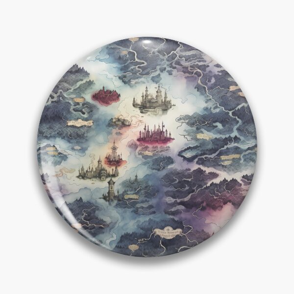 Item preview, Gothic Fantasy World Watercolor Map Pattern on Parchment designed and sold by SchorlCraft.