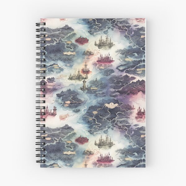 Item preview, Gothic Fantasy World Watercolor Map Pattern on Parchment designed and sold by SchorlCraft.