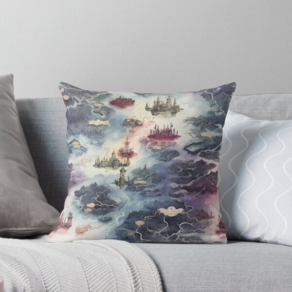 Item preview, Gothic Fantasy World Watercolor Map Pattern on Parchment designed and sold by SchorlCraft.