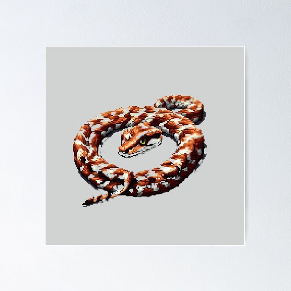 Item preview, Pixel Rattlesnake Design Print  designed and sold by randomtdesigns.