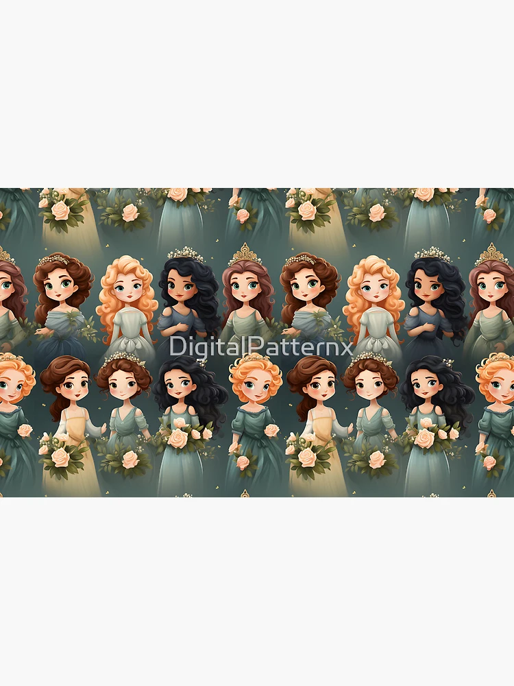 Thumbnail 4 of 4, Coffee Mug, Princesses Pattern 9 designed and sold by DigitalPatternx.