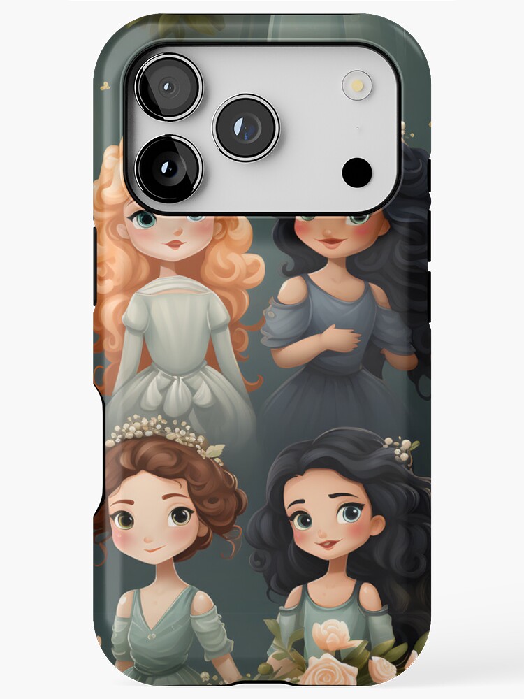Thumbnail 1 of 4, iPhone Case, Princesses Pattern 9 designed and sold by DigitalPatternx.