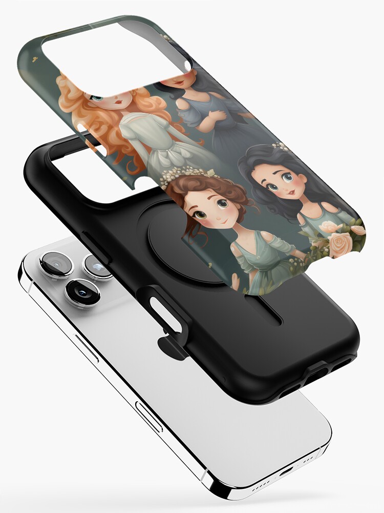 Thumbnail 2 of 4, iPhone Case, Princesses Pattern 9 designed and sold by DigitalPatternx.