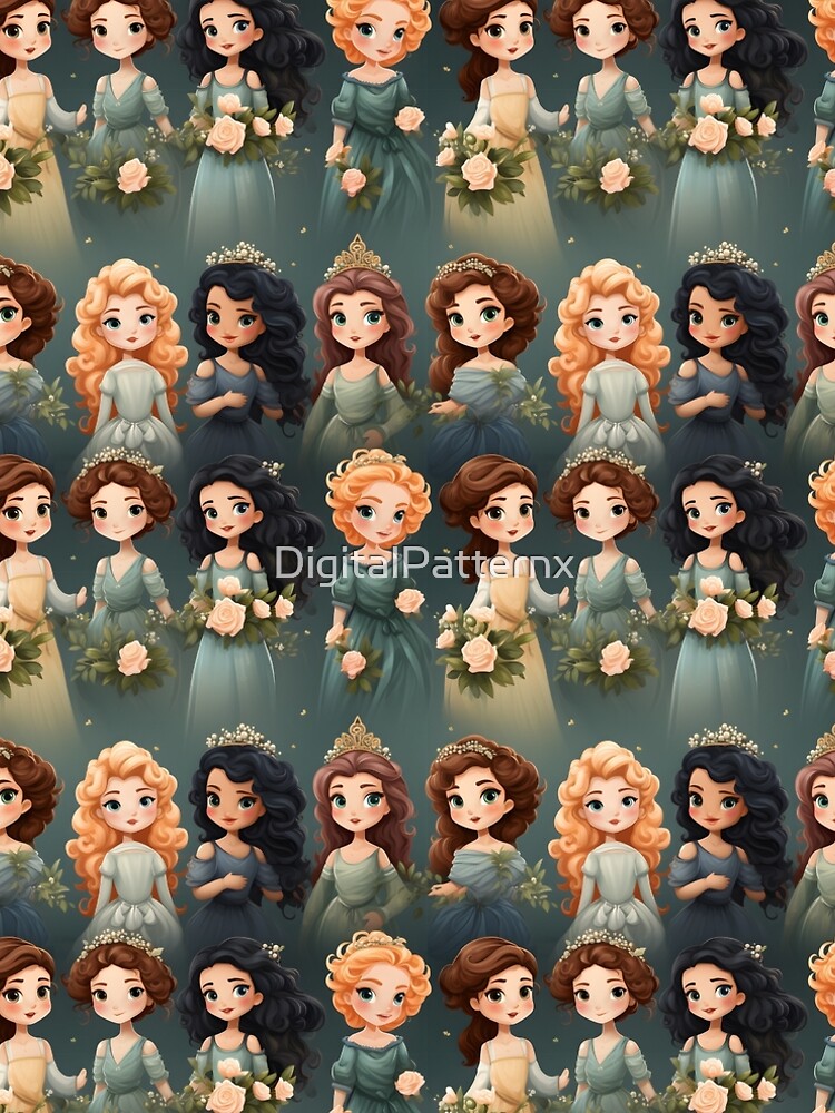 Thumbnail 5 of 5, A-Line Dress, Princesses Pattern 9 designed and sold by DigitalPatternx.