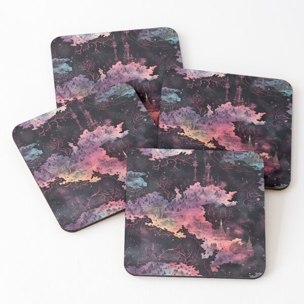 Item preview, Gothic Fantasy World Watercolor Map Pattern on Parchment designed and sold by SchorlCraft.