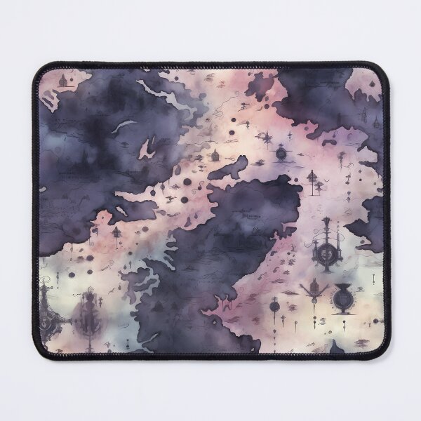 Item preview, Gothic Fantasy World Watercolor Map Pattern on Parchment designed and sold by SchorlCraft.