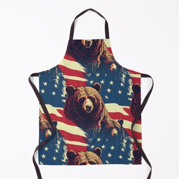 Item preview, California Pride Grizzly Bear and American Flag Pattern designed and sold by IMUZEN.
