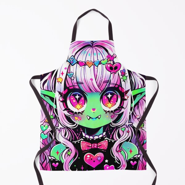 Item preview, Adorable Green Chibi Demon Anime Girl designed and sold by bubblegoth.