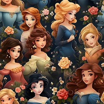 Artwork thumbnail, Princesses Pattern 10 by DigitalPatternx