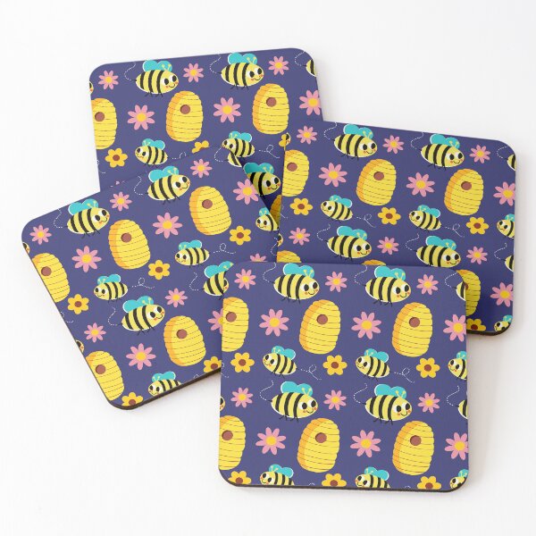 Item preview, Bee repeat pattern designed and sold by Millie Oldham.