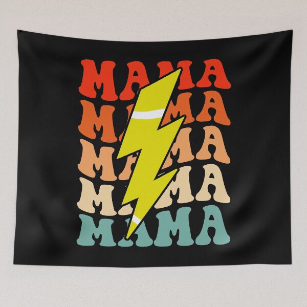 Artikelvorschau, Tennis Mama Mom Retro Groovy Lightning Bolt Muttertag entworfen und verkauft von Christina-grich.