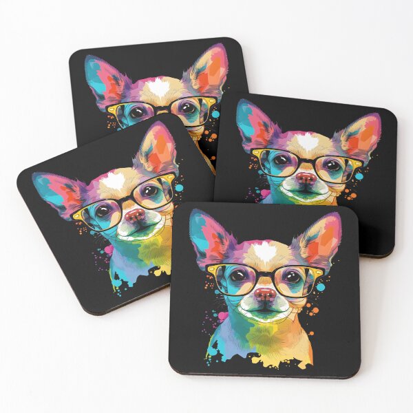 Item preview, Colorful Kawaii Chihuahua Nerd designed and sold by Leonardo Palumbo.