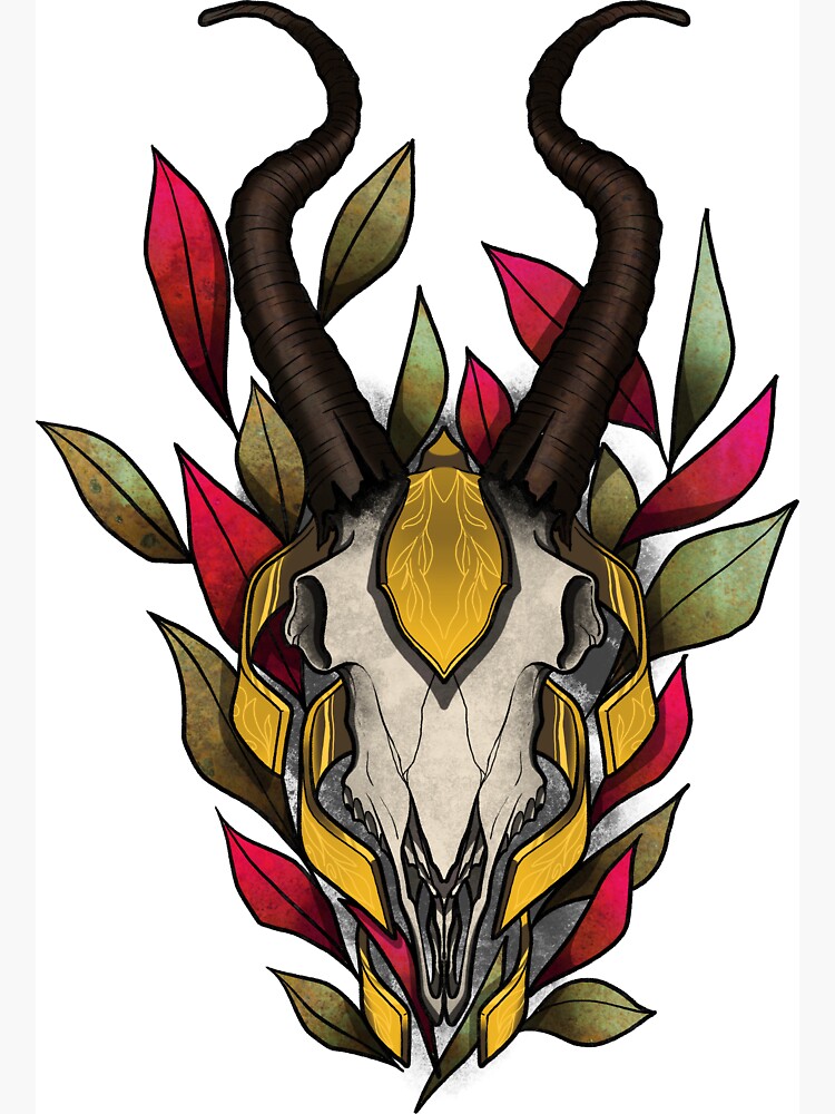 Dotwork Goat skull tattoo by Otheser Tattoo | Post 14734