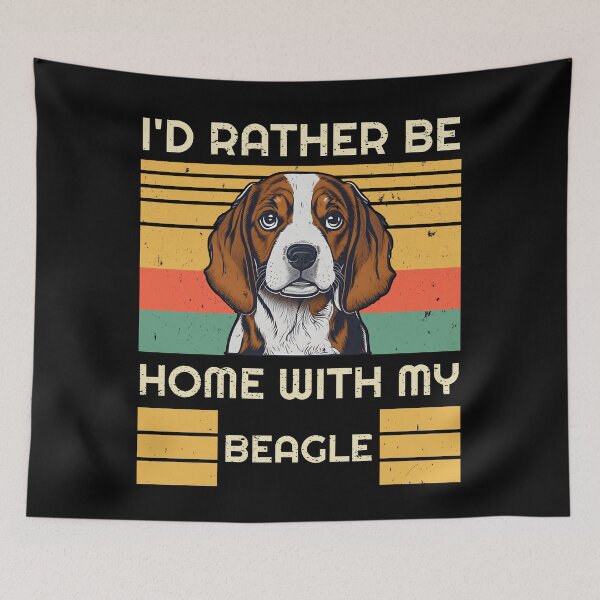 Artikelvorschau, Vintage-Design – Ich wäre lieber – Beagle-Welpe entworfen und verkauft von brindled.