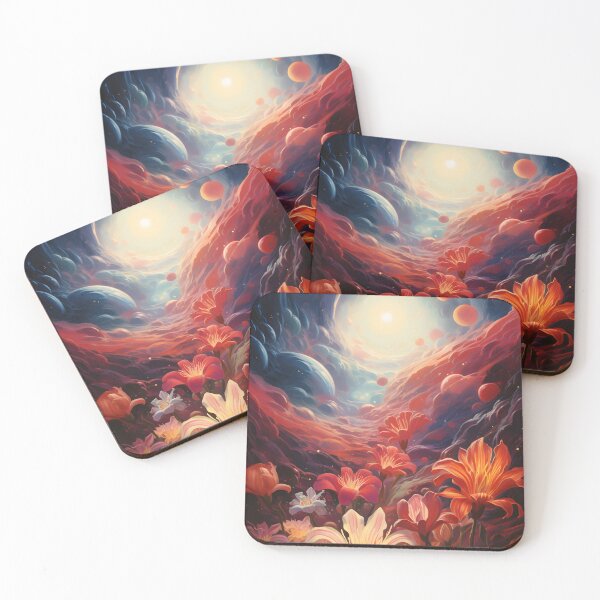 Item preview, Abstraction of Warped Outer Space and Flowers designed and sold by Je-we.
