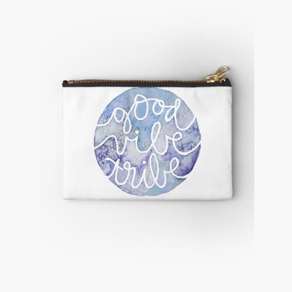 Item preview, Good Vibe Tribe watercolor lettering blue version designed and sold by lizzie-burgundy.