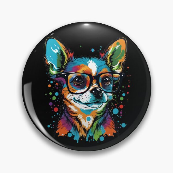 Item preview, Colorful Kawaii Chihuahua Nerd designed and sold by Leonardo Palumbo.