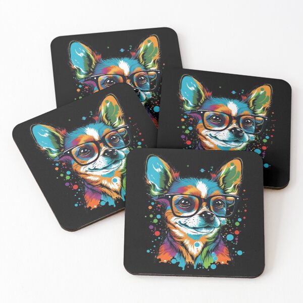 Item preview, Colorful Kawaii Chihuahua Nerd designed and sold by Leonardo Palumbo.