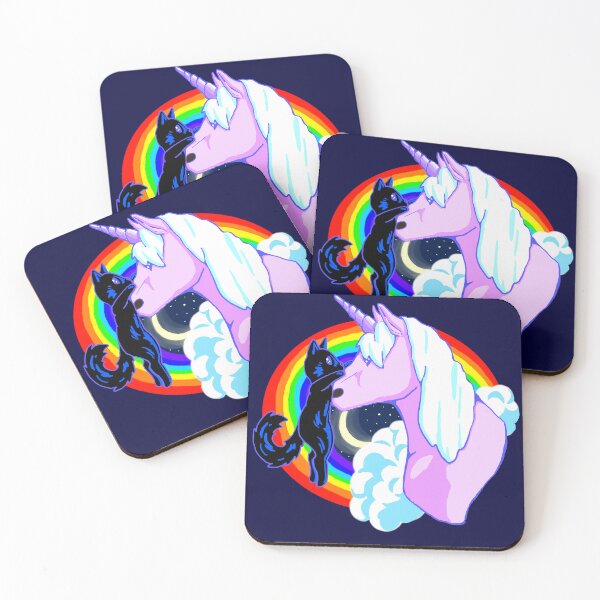 Item preview, Unicorn and Black Cat designed and sold by Critical Giggle.