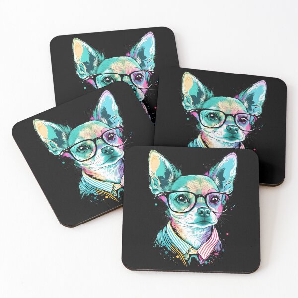Item preview, Colorful Kawaii Chihuahua Nerd designed and sold by Leonardo Palumbo.