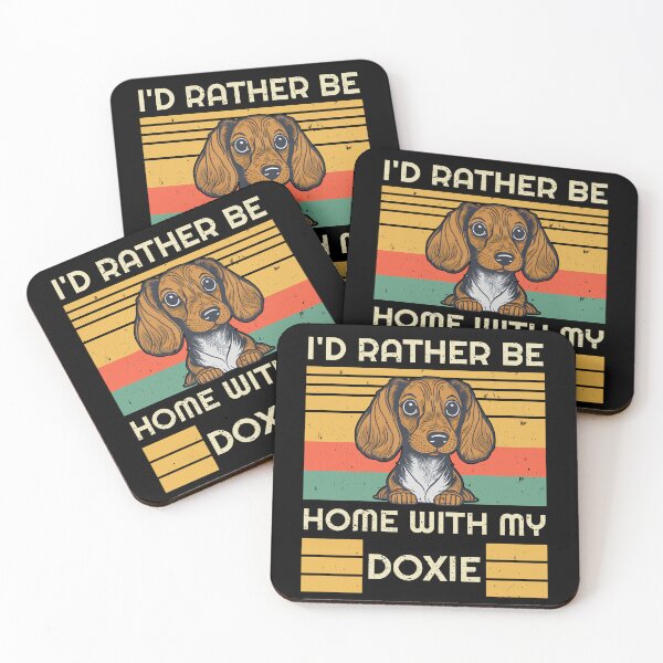 Item preview, Vintage Design - I'd Rather Be - Dachshund Dog Puppy designed and sold by brindled.