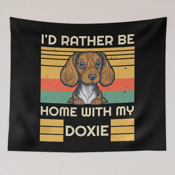 Item preview, Vintage Design - I'd Rather Be - Dachshund Dog Puppy designed and sold by brindled.