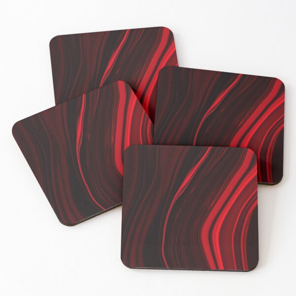 Item preview, Vibrant Fusion: Red & Black Abstract Liquify Art Print designed and sold by beyondrainbows.