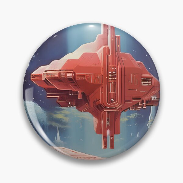 Item preview, Retro Futuristic Space Station Floating in the Air on an Uncharted Planet with Flowers designed and sold by Je-we.