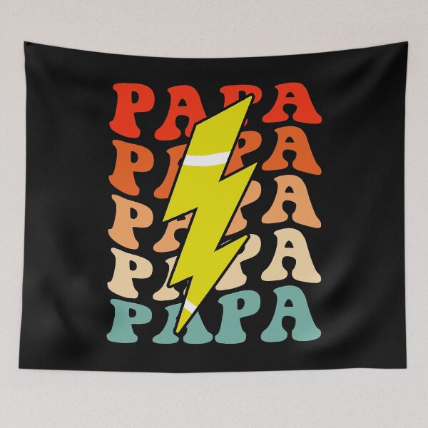 Item preview, Tennis Papa Dad Retro Groovy Lightning Bolt Father’s Day designed and sold by Christina-grich.