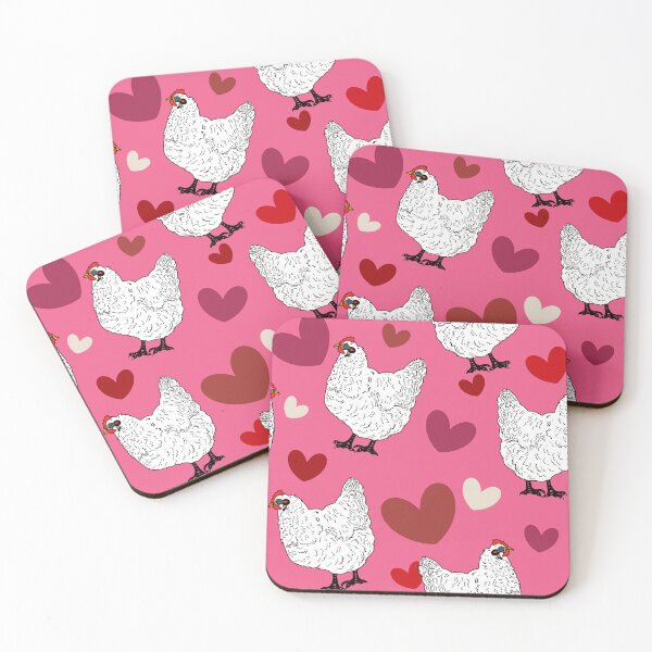 Item preview, More Hearts and white Chickens designed and sold by Midwestmama94.