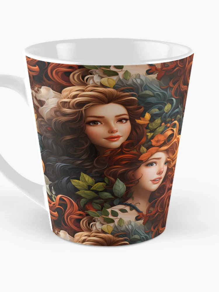 Thumbnail 3 of 4, Coffee Mug, Princesses Pattern 12 designed and sold by DigitalPatternx.