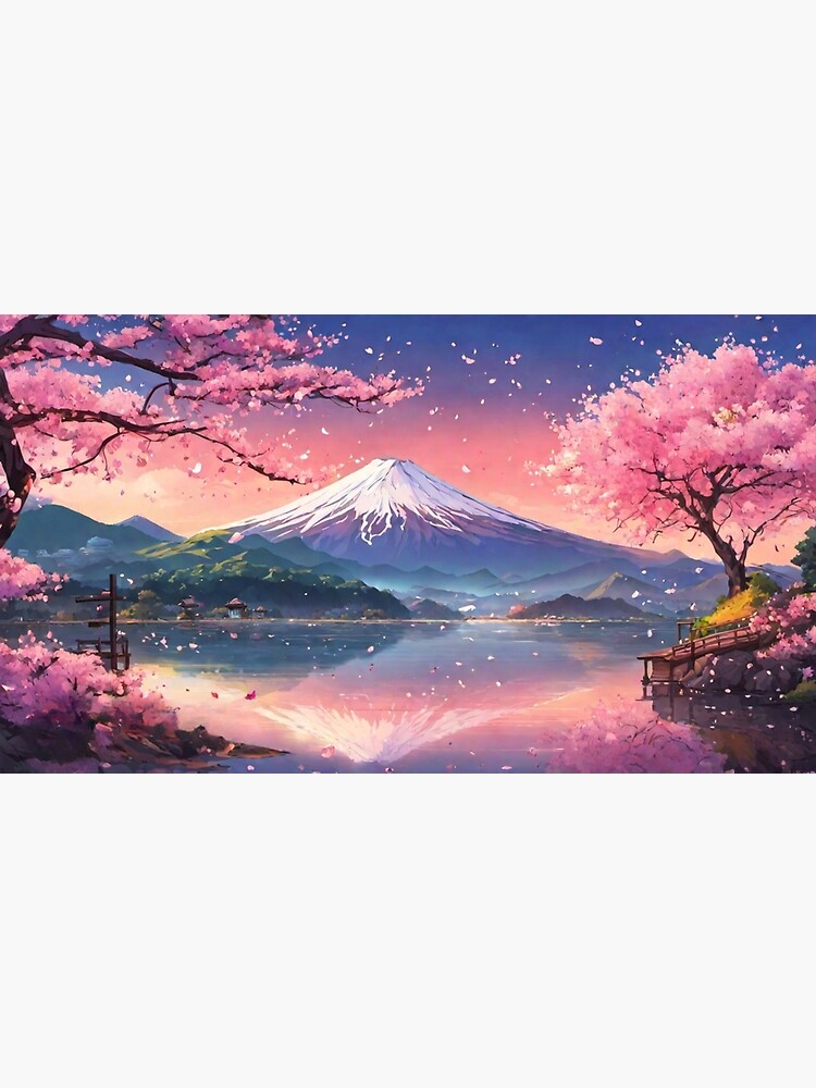 Anime figures, cherry blossom Trees, with 