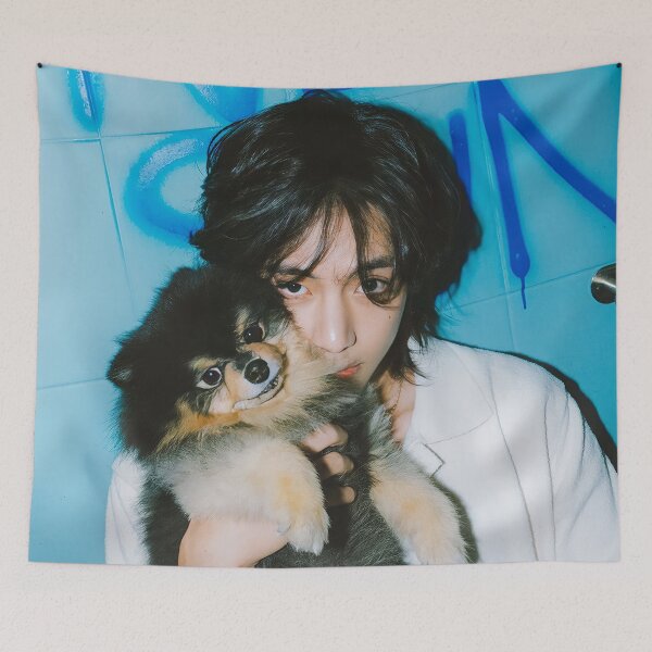 Item preview, Cute Taehyung with Yeontan layover designed and sold by loonelywhale.