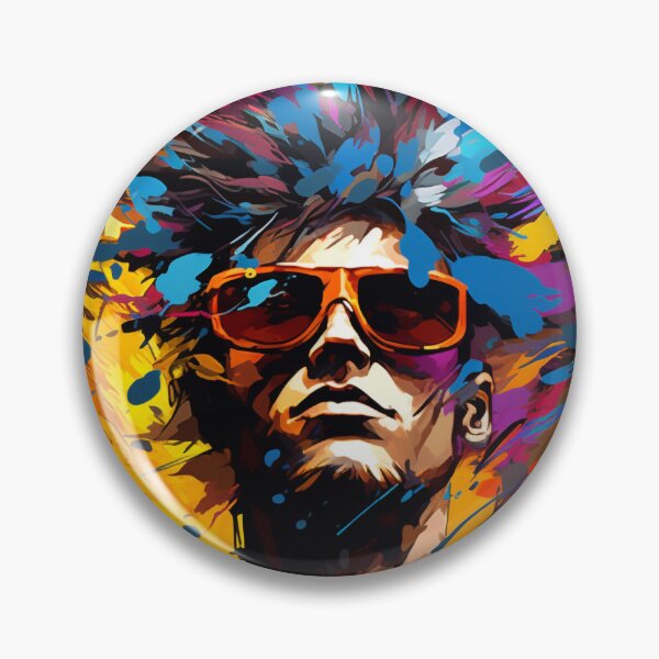 Item preview, A man with colourful shapes above his heads designed and sold by Andrey Tarakanov.