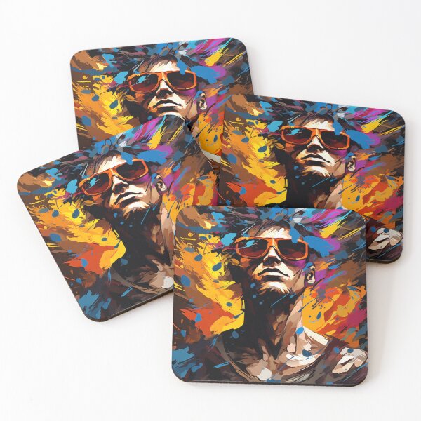 Item preview, A man with colourful shapes above his heads designed and sold by Andrey Tarakanov.