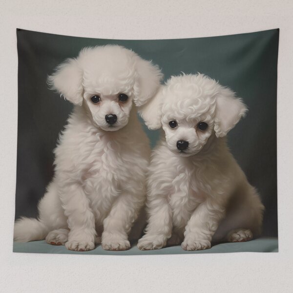 Item preview, Pair of White Poodle Puppies designed and sold by Kristylynn757.
