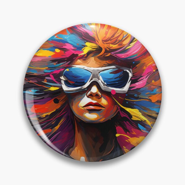 Item preview, A woman with colourful shapes above his heads designed and sold by Andrey Tarakanov.