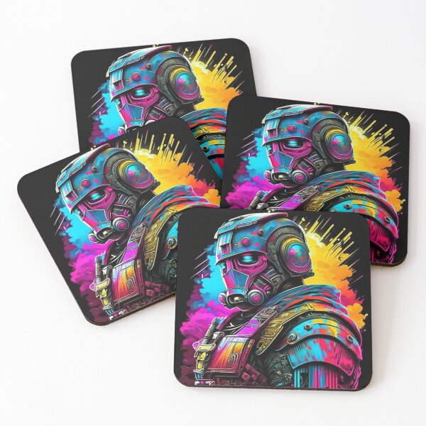 Item preview, Robot street art colorful illustration  designed and sold by RobotAIArt.