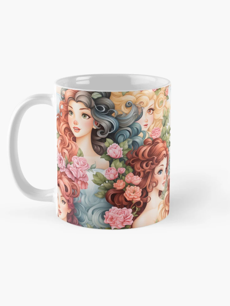Thumbnail 5 of 6, Coffee Mug, Princesses Pattern 13 designed and sold by DigitalPatternx.