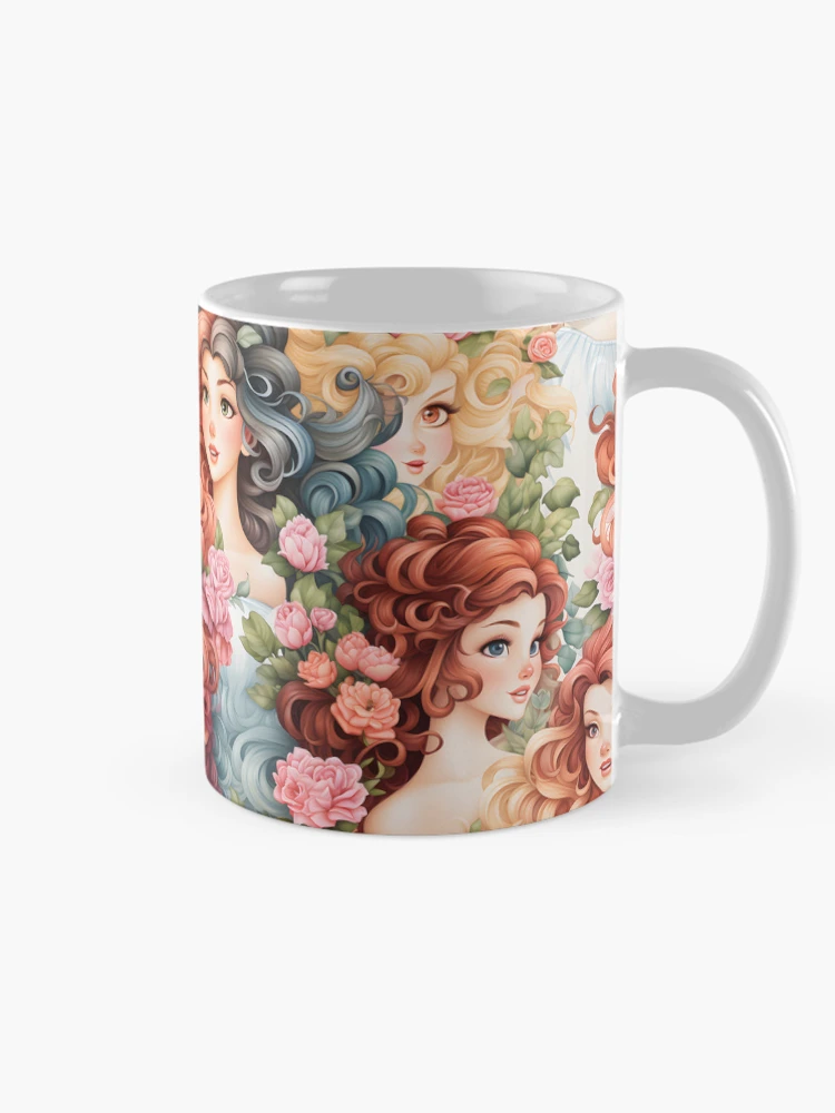 Thumbnail 3 of 6, Coffee Mug, Princesses Pattern 13 designed and sold by DigitalPatternx.